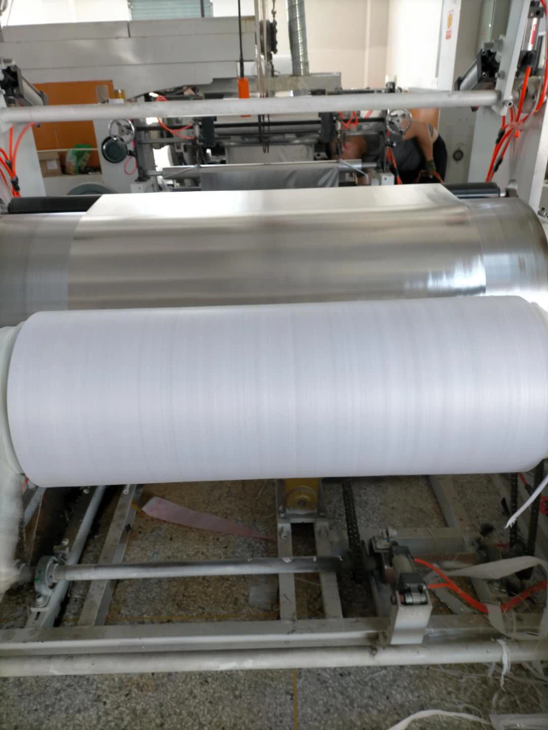 Hoja de película de aluminio laminado de tela tejida PP